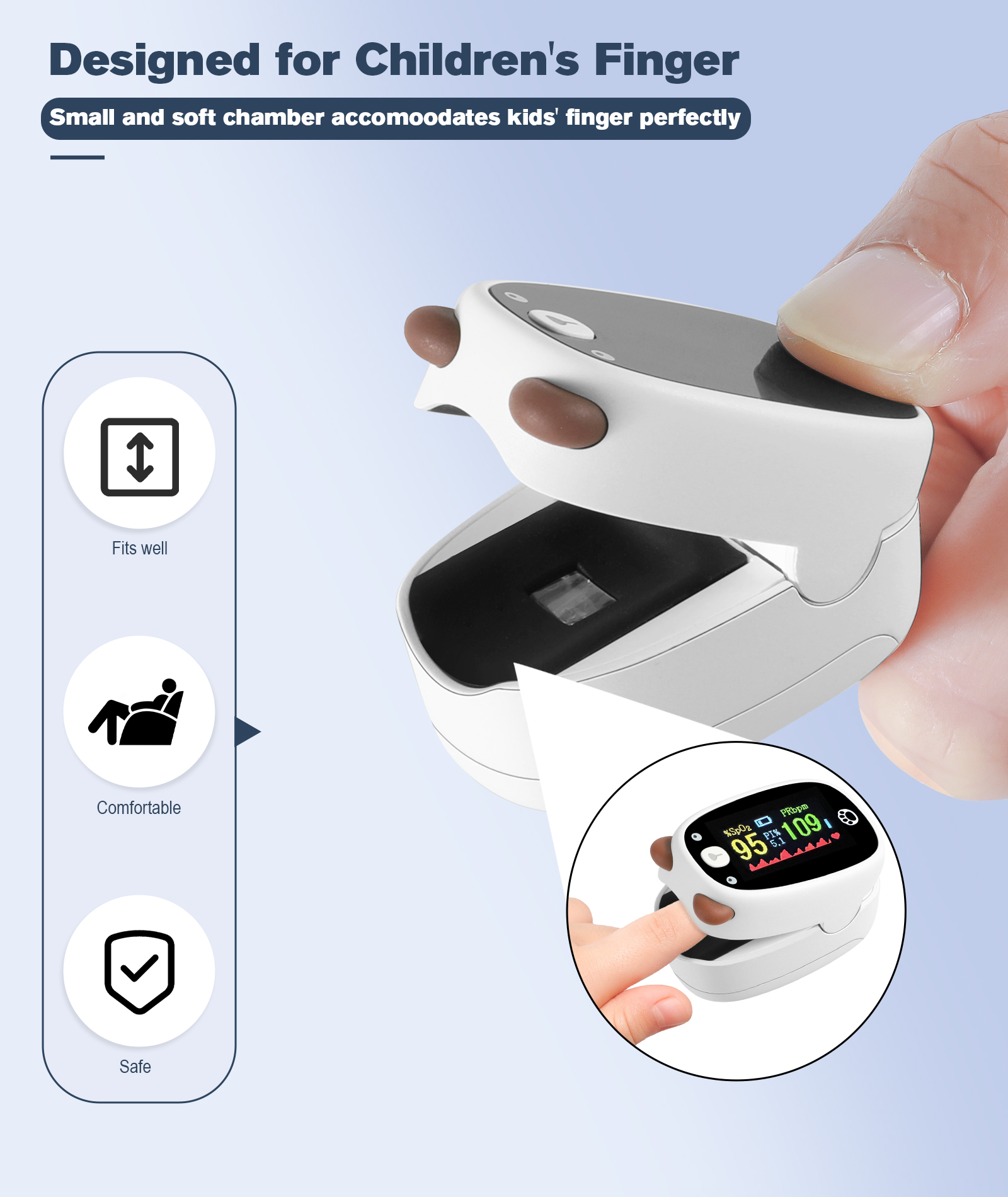 Kids Pulse Oximeter K-M14R - Image 3