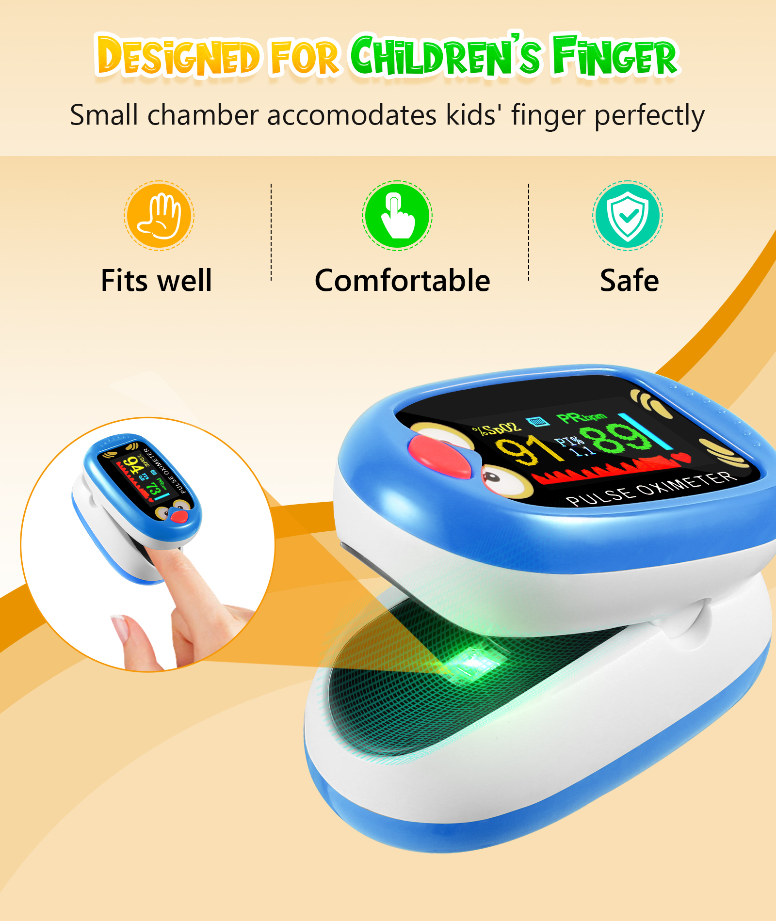 Kids Pulse Oximeter K-M11R - Image 3